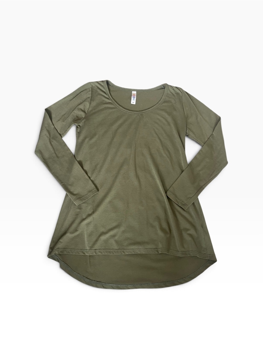 LuLaRoe Olive Green Long Sleeve Scoop Neck Tunic